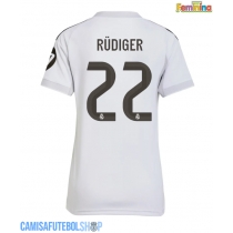 Camisa de time de futebol Real Madrid Antonio Rudiger #22 Replicas 1º Equipamento Feminina 2025-26 Manga Curta